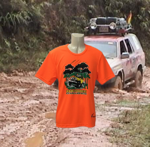 RAINFOREST CHALLENGE DRY FIT T-SHIRT - HI VISIBILITY ORANGE - RFC-S