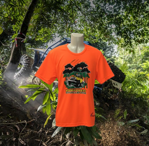 RAINFOREST CHALLENGE DRY FIT T-SHIRT - HI VISIBILITY ORANGE  - RFC-XL