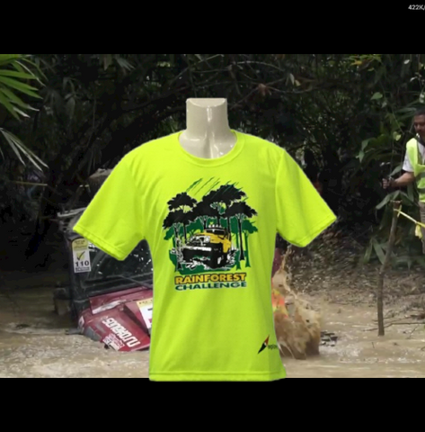 RAINFOREST CHALLENGE DRY FIT T-SHIRT - HI VISIBILITY YELLOW - RFC-S