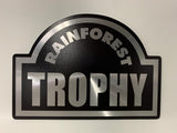 Aluminium RFT - RainForest Trophy Plaque - RFT Roof Rack / Dashboard Plaques (SMALL)