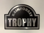 Aluminium RFT - RainForest Trophy Plaque - RFT Roof Rack / Dashboard Plaques (SMALL)