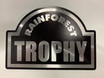 Aluminium RFT - RainForest Trophy Plaque - RFT Roof Rack / Dashboard Plaques (SMALL)