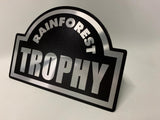 Aluminium RFT - RainForest Trophy Plaque - RFT Roof Rack / Dashboard Plaques (SMALL)