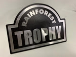 Aluminium RFT - RainForest Trophy Plaque - RFT Roof Rack / Dashboard Plaques (SMALL)