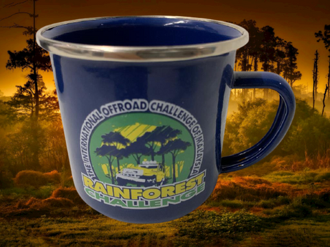 RFC BLUE ENAMEL MUG - RainForest Challenge Drinking Mug